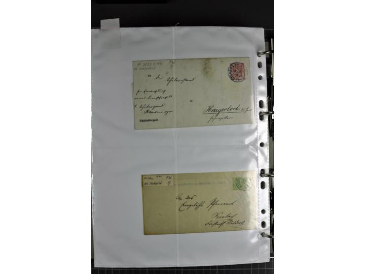 1840/1919, Baden bis Württemberg, Partie Briefe ab Vorphila mit Schwerpunkt NDP, dabei EF und MEF, Paketbegleitbriefe, intere