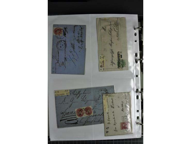1840/1919, Baden bis Württemberg, Partie Briefe ab Vorphila mit Schwerpunkt NDP, dabei EF und MEF, Paketbegleitbriefe, intere