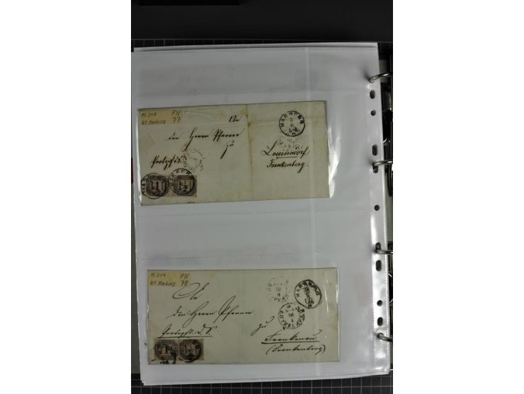 1840/1919, Baden bis Württemberg, Partie Briefe ab Vorphila mit Schwerpunkt NDP, dabei EF und MEF, Paketbegleitbriefe, intere
