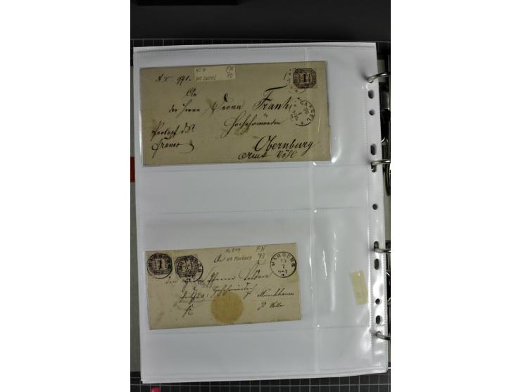 1840/1919, Baden bis Württemberg, Partie Briefe ab Vorphila mit Schwerpunkt NDP, dabei EF und MEF, Paketbegleitbriefe, intere