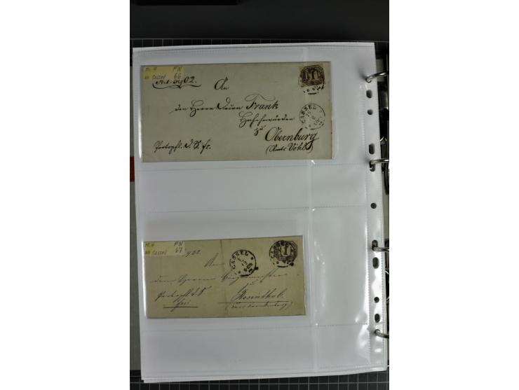 1840/1919, Baden bis Württemberg, Partie Briefe ab Vorphila mit Schwerpunkt NDP, dabei EF und MEF, Paketbegleitbriefe, intere