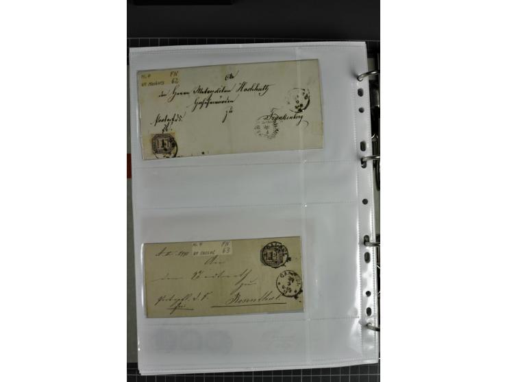 1840/1919, Baden bis Württemberg, Partie Briefe ab Vorphila mit Schwerpunkt NDP, dabei EF und MEF, Paketbegleitbriefe, intere