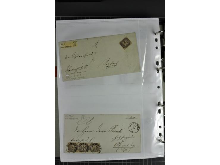 1840/1919, Baden bis Württemberg, Partie Briefe ab Vorphila mit Schwerpunkt NDP, dabei EF und MEF, Paketbegleitbriefe, intere