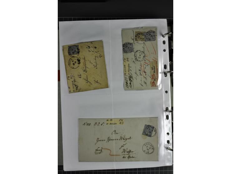 1840/1919, Baden bis Württemberg, Partie Briefe ab Vorphila mit Schwerpunkt NDP, dabei EF und MEF, Paketbegleitbriefe, intere