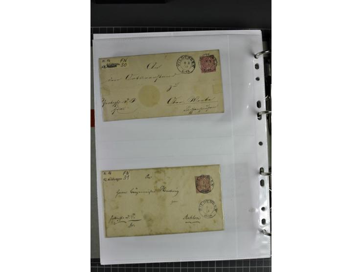 1840/1919, Baden bis Württemberg, Partie Briefe ab Vorphila mit Schwerpunkt NDP, dabei EF und MEF, Paketbegleitbriefe, intere