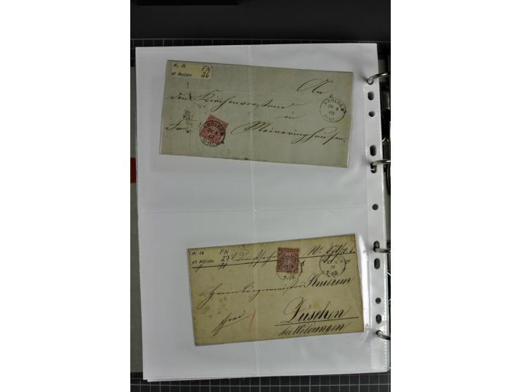 1840/1919, Baden bis Württemberg, Partie Briefe ab Vorphila mit Schwerpunkt NDP, dabei EF und MEF, Paketbegleitbriefe, intere