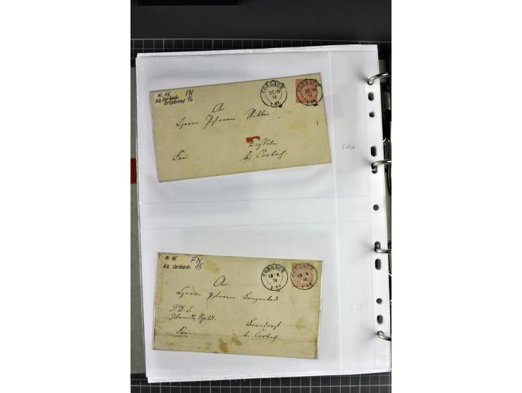 1840/1919, Baden bis Württemberg, Partie Briefe ab Vorphila mit Schwerpunkt NDP, dabei EF und MEF, Paketbegleitbriefe, intere