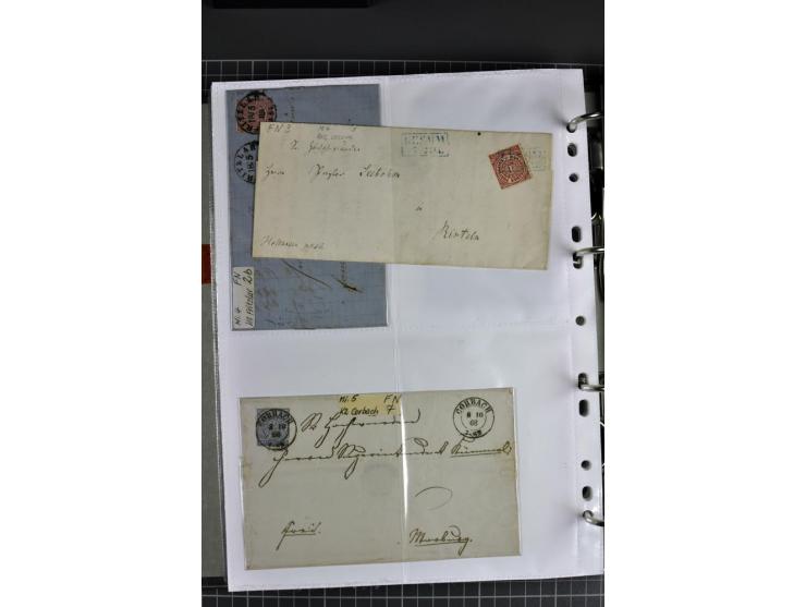 1840/1919, Baden bis Württemberg, Partie Briefe ab Vorphila mit Schwerpunkt NDP, dabei EF und MEF, Paketbegleitbriefe, intere