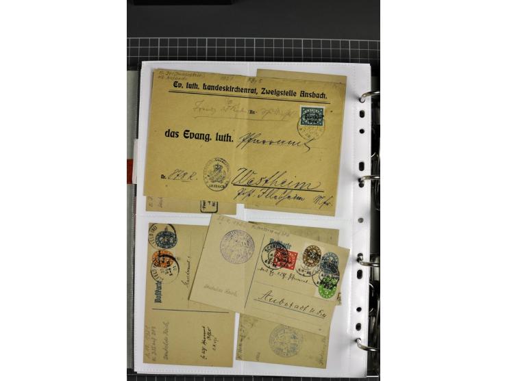1840/1919, Baden bis Württemberg, Partie Briefe ab Vorphila mit Schwerpunkt NDP, dabei EF und MEF, Paketbegleitbriefe, intere