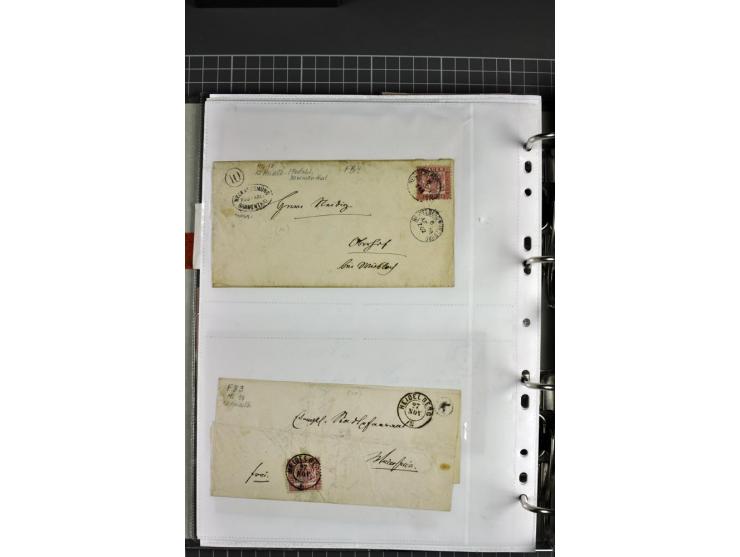 1840/1919, Baden bis Württemberg, Partie Briefe ab Vorphila mit Schwerpunkt NDP, dabei EF und MEF, Paketbegleitbriefe, intere