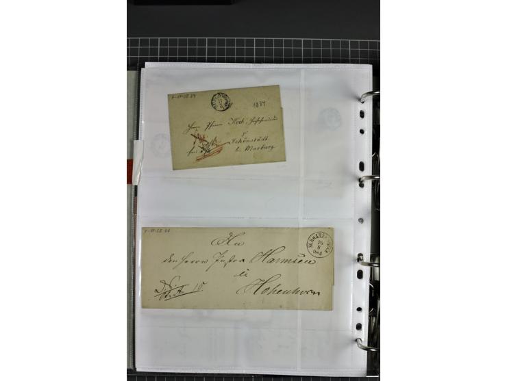 1840/1919, Baden bis Württemberg, Partie Briefe ab Vorphila mit Schwerpunkt NDP, dabei EF und MEF, Paketbegleitbriefe, intere