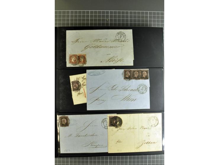 1850/70, Heimat-Sammlung"BRESLAU" auf Preußen und NDP mit über 300 Briefen und Ganzsachenumschlägen, dabei Ganzsachen mit Zuf