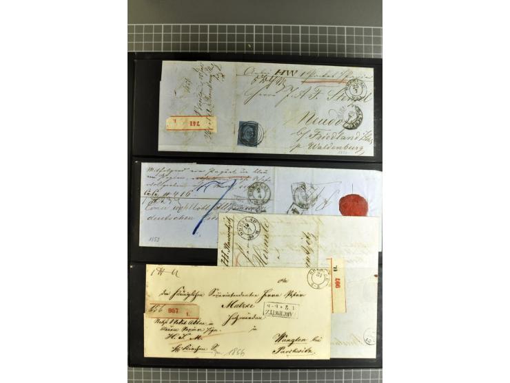 1850/70, Heimat-Sammlung"BRESLAU" auf Preußen und NDP mit über 300 Briefen und Ganzsachenumschlägen, dabei Ganzsachen mit Zuf