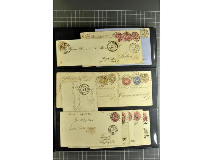 1850/70, Heimat-Sammlung"BRESLAU" auf Preußen und NDP mit über 300 Briefen und Ganzsachenumschlägen, dabei Ganzsachen mit Zuf