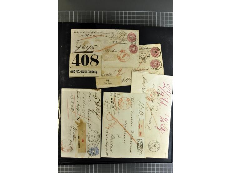 1850/70, Heimat-Sammlung"BRESLAU" auf Preußen und NDP mit über 300 Briefen und Ganzsachenumschlägen, dabei Ganzsachen mit Zuf