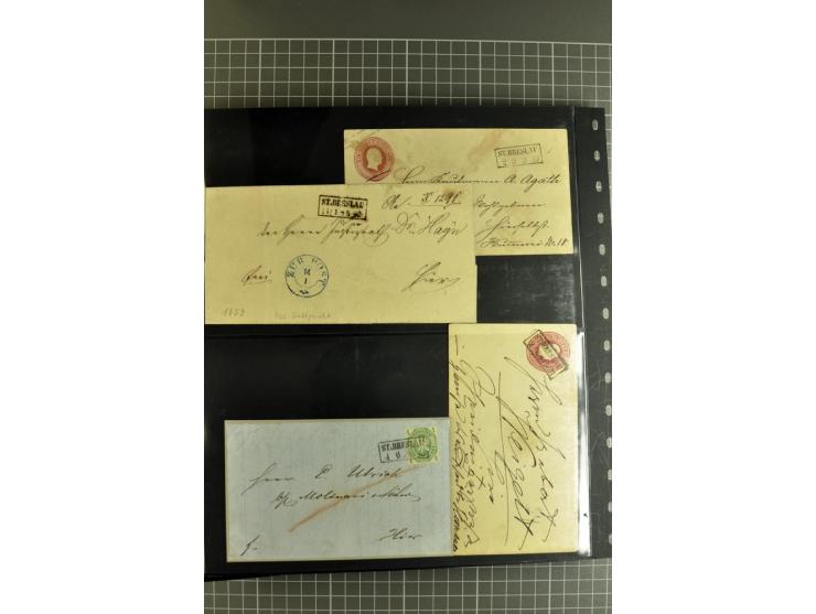 1850/70, Heimat-Sammlung"BRESLAU" auf Preußen und NDP mit über 300 Briefen und Ganzsachenumschlägen, dabei Ganzsachen mit Zuf