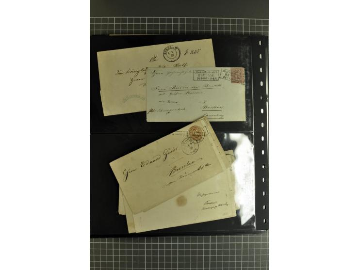 1850/70, Heimat-Sammlung"BRESLAU" auf Preußen und NDP mit über 300 Briefen und Ganzsachenumschlägen, dabei Ganzsachen mit Zuf