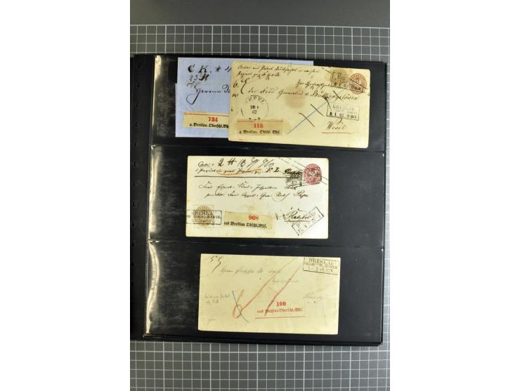 1850/70, Heimat-Sammlung"BRESLAU" auf Preußen und NDP mit über 300 Briefen und Ganzsachenumschlägen, dabei Ganzsachen mit Zuf