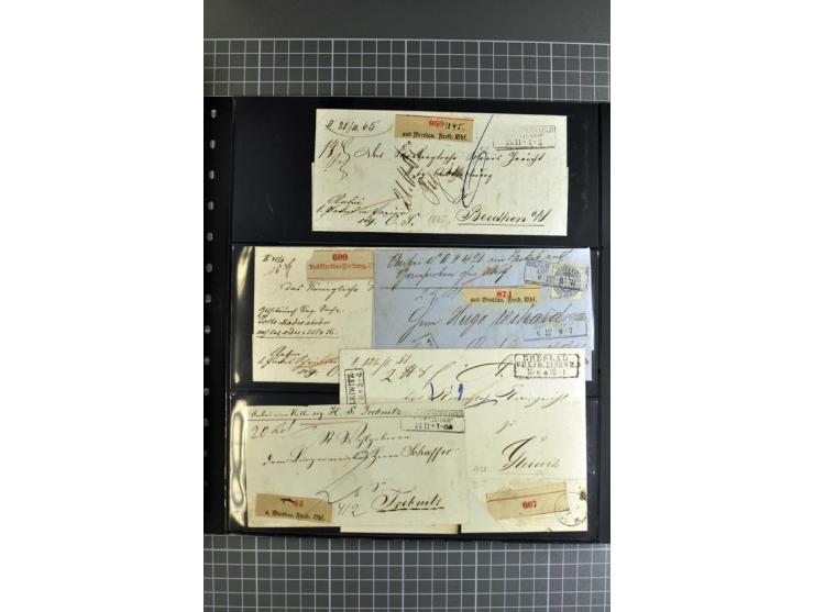 1850/70, Heimat-Sammlung"BRESLAU" auf Preußen und NDP mit über 300 Briefen und Ganzsachenumschlägen, dabei Ganzsachen mit Zuf