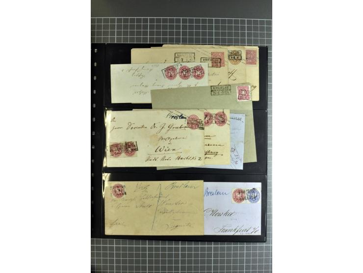1850/70, Heimat-Sammlung"BRESLAU" auf Preußen und NDP mit über 300 Briefen und Ganzsachenumschlägen, dabei Ganzsachen mit Zuf