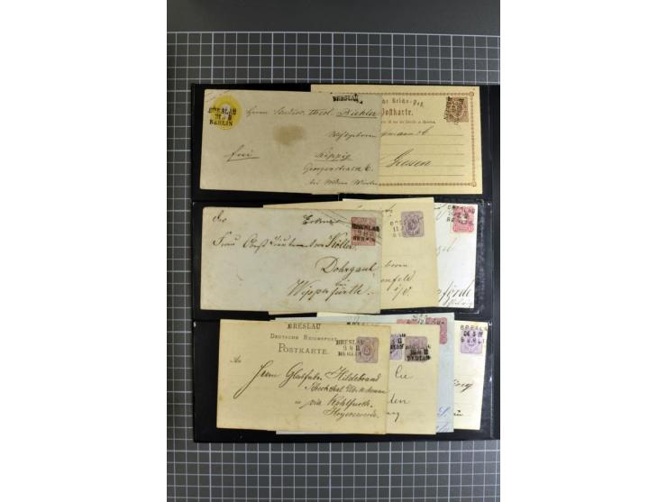 1850/70, Heimat-Sammlung"BRESLAU" auf Preußen und NDP mit über 300 Briefen und Ganzsachenumschlägen, dabei Ganzsachen mit Zuf