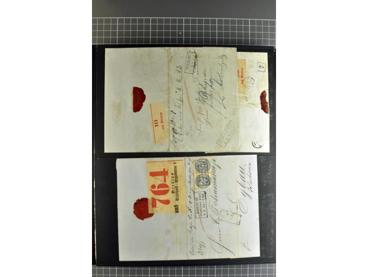 1850/70, Heimat-Sammlung"BRESLAU" auf Preußen und NDP mit über 300 Briefen und Ganzsachenumschlägen, dabei Ganzsachen mit Zuf