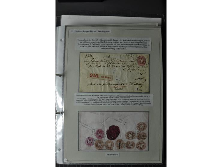  DIE FESTUNGEN DES DEUTSCHEN BUNDES: 1795/1866 (ca.), 62 Briefe bzw. Briefhüllen der Bundesfestungen Landau (10), Luxemburg (