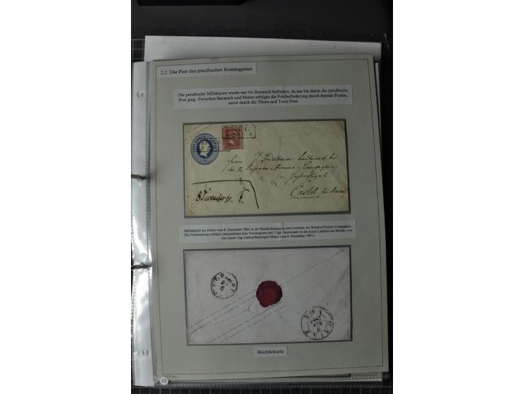  DIE FESTUNGEN DES DEUTSCHEN BUNDES: 1795/1866 (ca.), 62 Briefe bzw. Briefhüllen der Bundesfestungen Landau (10), Luxemburg (