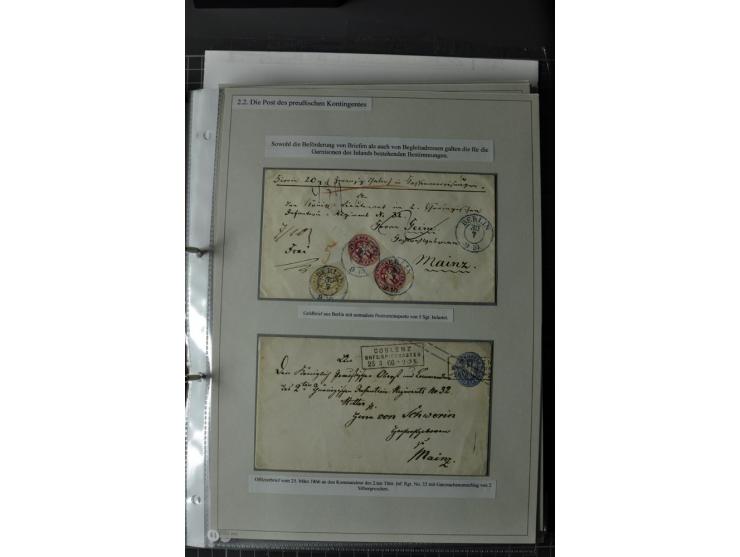  DIE FESTUNGEN DES DEUTSCHEN BUNDES: 1795/1866 (ca.), 62 Briefe bzw. Briefhüllen der Bundesfestungen Landau (10), Luxemburg (