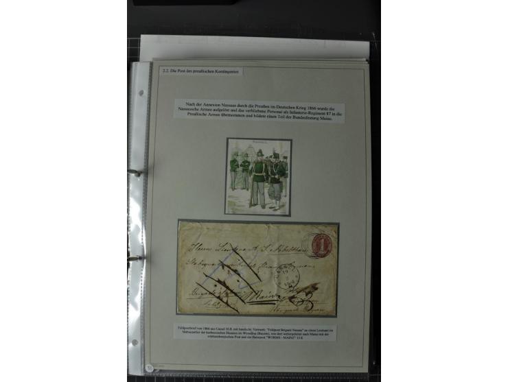  DIE FESTUNGEN DES DEUTSCHEN BUNDES: 1795/1866 (ca.), 62 Briefe bzw. Briefhüllen der Bundesfestungen Landau (10), Luxemburg (