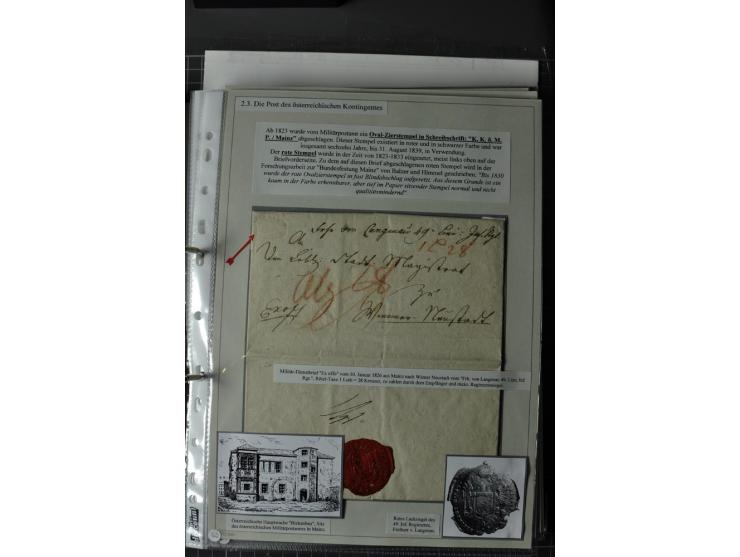  DIE FESTUNGEN DES DEUTSCHEN BUNDES: 1795/1866 (ca.), 62 Briefe bzw. Briefhüllen der Bundesfestungen Landau (10), Luxemburg (