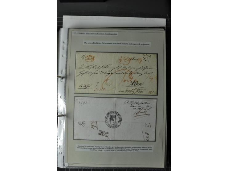  DIE FESTUNGEN DES DEUTSCHEN BUNDES: 1795/1866 (ca.), 62 Briefe bzw. Briefhüllen der Bundesfestungen Landau (10), Luxemburg (