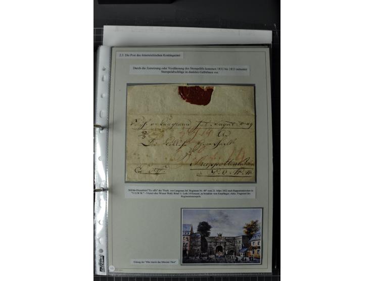  DIE FESTUNGEN DES DEUTSCHEN BUNDES: 1795/1866 (ca.), 62 Briefe bzw. Briefhüllen der Bundesfestungen Landau (10), Luxemburg (