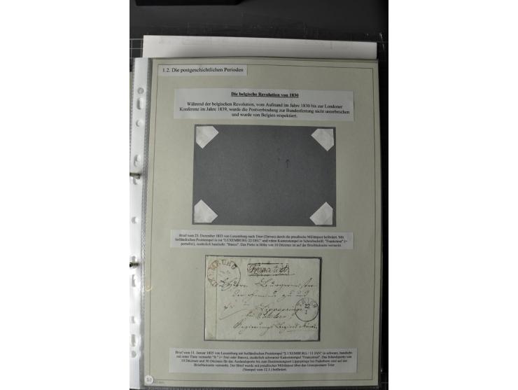 DIE FESTUNGEN DES DEUTSCHEN BUNDES: 1795/1866 (ca.), 62 Briefe bzw. Briefhüllen der Bundesfestungen Landau (10), Luxemburg (