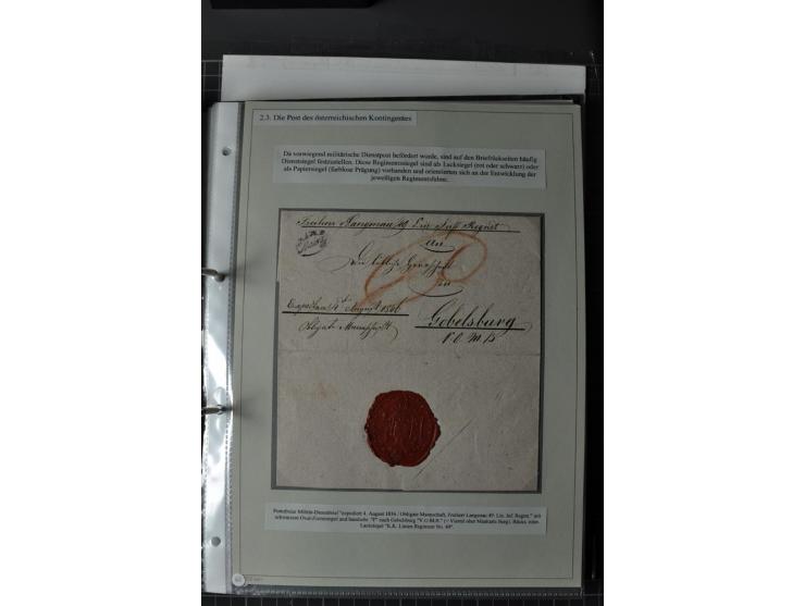  DIE FESTUNGEN DES DEUTSCHEN BUNDES: 1795/1866 (ca.), 62 Briefe bzw. Briefhüllen der Bundesfestungen Landau (10), Luxemburg (