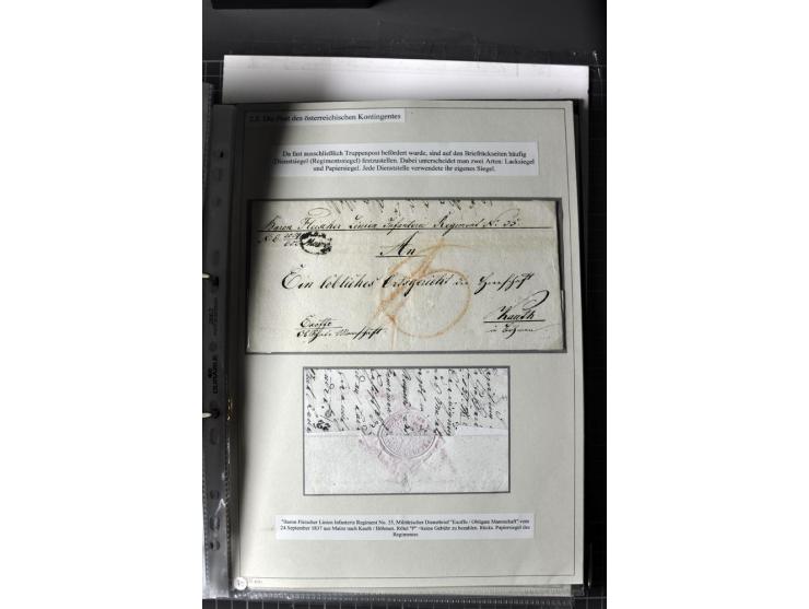  DIE FESTUNGEN DES DEUTSCHEN BUNDES: 1795/1866 (ca.), 62 Briefe bzw. Briefhüllen der Bundesfestungen Landau (10), Luxemburg (