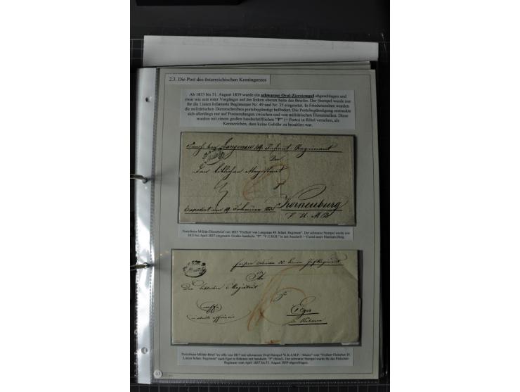  DIE FESTUNGEN DES DEUTSCHEN BUNDES: 1795/1866 (ca.), 62 Briefe bzw. Briefhüllen der Bundesfestungen Landau (10), Luxemburg (