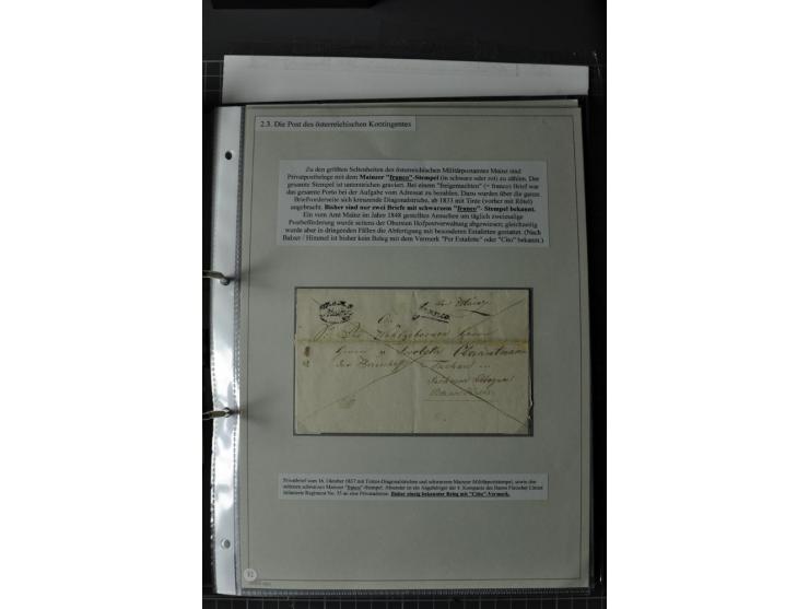  DIE FESTUNGEN DES DEUTSCHEN BUNDES: 1795/1866 (ca.), 62 Briefe bzw. Briefhüllen der Bundesfestungen Landau (10), Luxemburg (