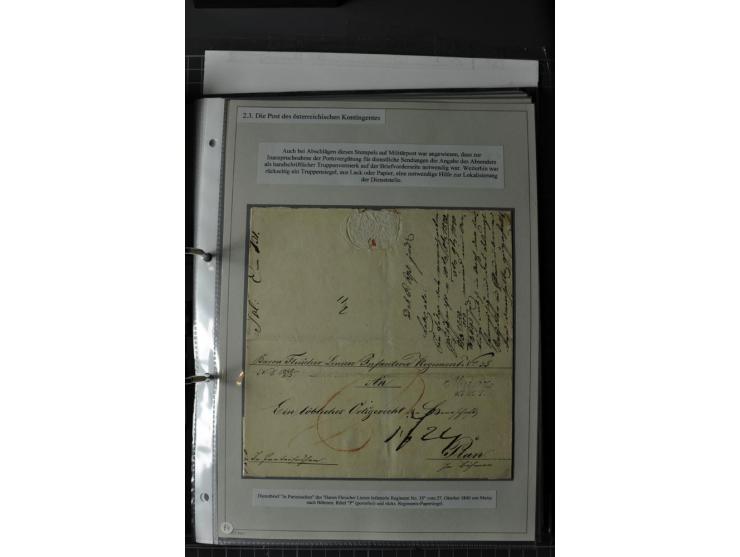  DIE FESTUNGEN DES DEUTSCHEN BUNDES: 1795/1866 (ca.), 62 Briefe bzw. Briefhüllen der Bundesfestungen Landau (10), Luxemburg (