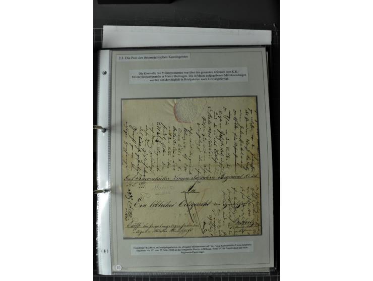  DIE FESTUNGEN DES DEUTSCHEN BUNDES: 1795/1866 (ca.), 62 Briefe bzw. Briefhüllen der Bundesfestungen Landau (10), Luxemburg (