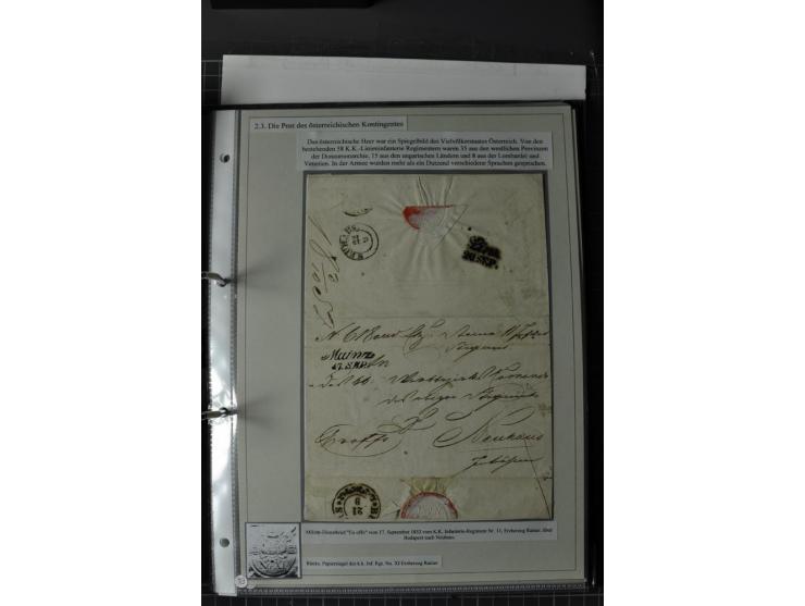  DIE FESTUNGEN DES DEUTSCHEN BUNDES: 1795/1866 (ca.), 62 Briefe bzw. Briefhüllen der Bundesfestungen Landau (10), Luxemburg (