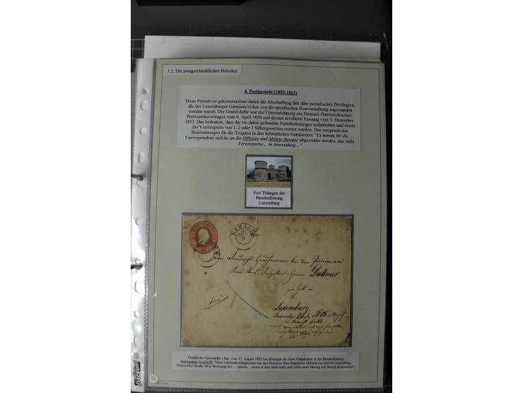  DIE FESTUNGEN DES DEUTSCHEN BUNDES: 1795/1866 (ca.), 62 Briefe bzw. Briefhüllen der Bundesfestungen Landau (10), Luxemburg (