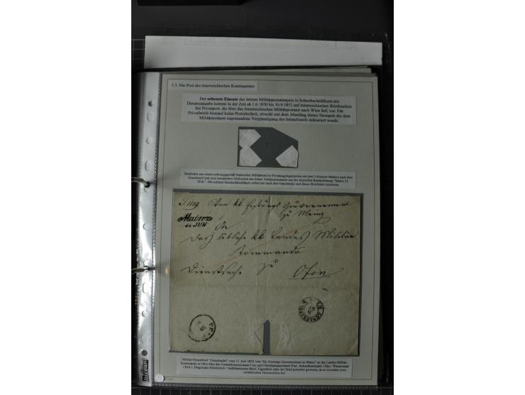  DIE FESTUNGEN DES DEUTSCHEN BUNDES: 1795/1866 (ca.), 62 Briefe bzw. Briefhüllen der Bundesfestungen Landau (10), Luxemburg (