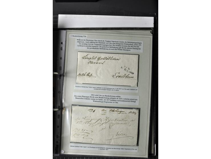  DIE FESTUNGEN DES DEUTSCHEN BUNDES: 1795/1866 (ca.), 62 Briefe bzw. Briefhüllen der Bundesfestungen Landau (10), Luxemburg (