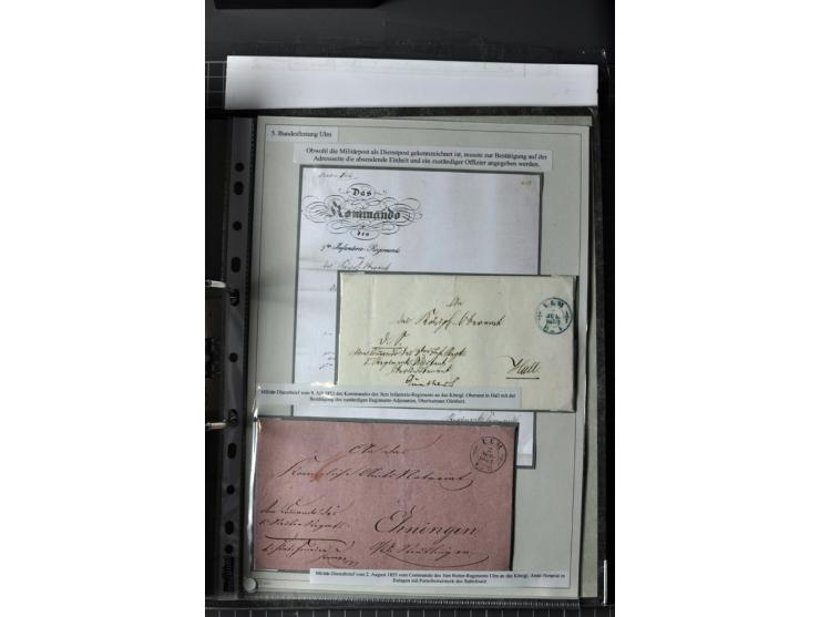  DIE FESTUNGEN DES DEUTSCHEN BUNDES: 1795/1866 (ca.), 62 Briefe bzw. Briefhüllen der Bundesfestungen Landau (10), Luxemburg (