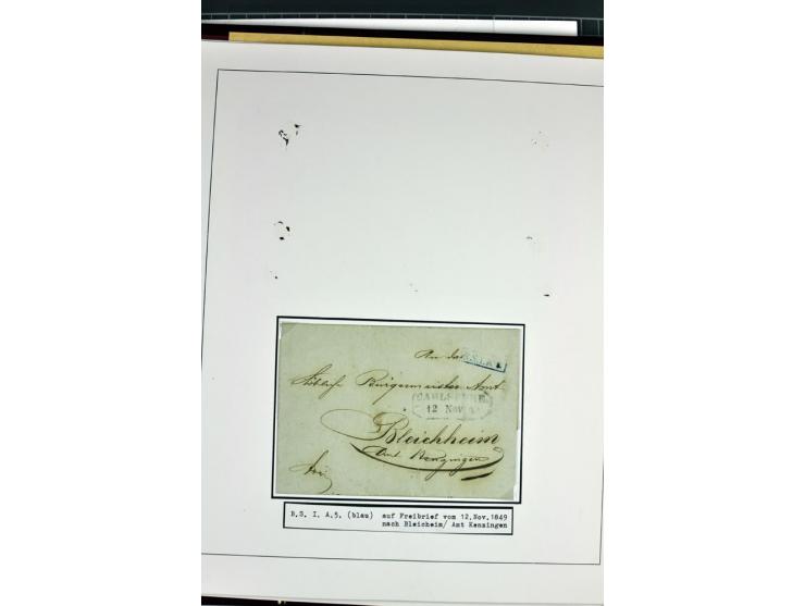 1764/1851, 2bändige Ausstellungssammlung 'Vorphilatelie' auf 70 Blättern plus diversem nicht eingearbeitetem Material; durchw
