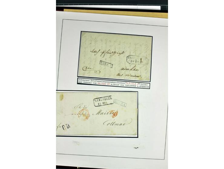 1764/1851, 2bändige Ausstellungssammlung 'Vorphilatelie' auf 70 Blättern plus diversem nicht eingearbeitetem Material; durchw