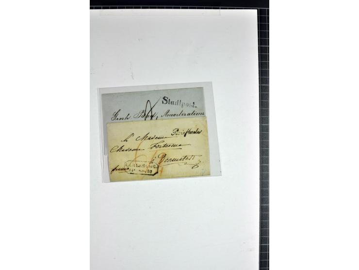 1764/1851, 2bändige Ausstellungssammlung 'Vorphilatelie' auf 70 Blättern plus diversem nicht eingearbeitetem Material; durchw