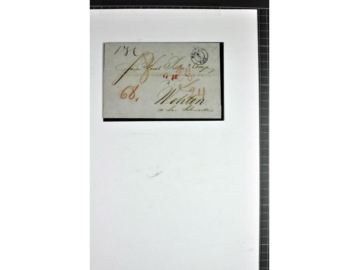 1764/1851, 2bändige Ausstellungssammlung 'Vorphilatelie' auf 70 Blättern plus diversem nicht eingearbeitetem Material; durchw