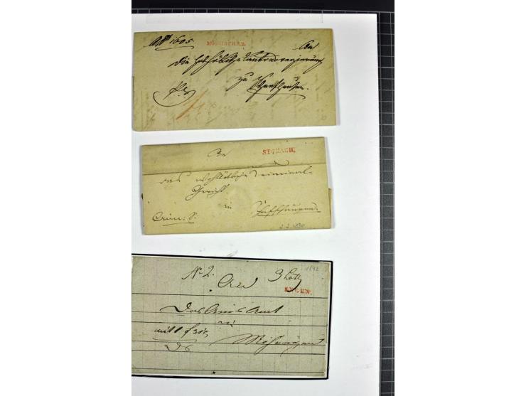1764/1851, 2bändige Ausstellungssammlung 'Vorphilatelie' auf 70 Blättern plus diversem nicht eingearbeitetem Material; durchw